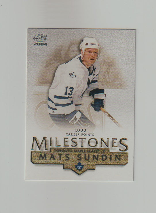 2003-04 Pacific Milestones #7 Mats Sundin
