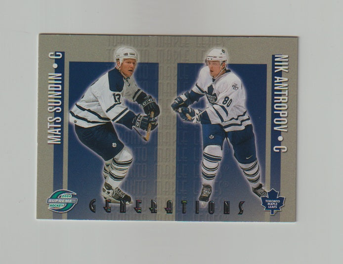 2003-04 Pacific Supreme Generations #11 Mats Sundin & Nik Antropov