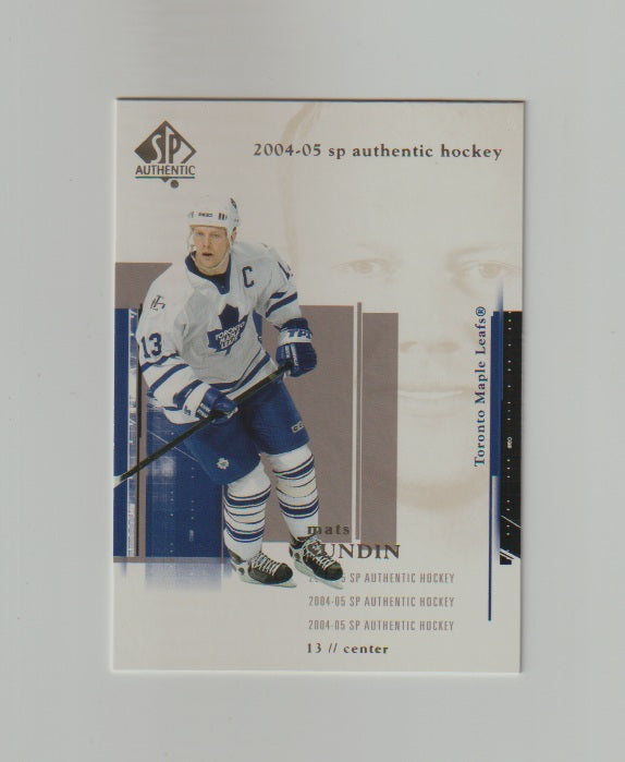 2004-05 SP Authentic #85 Mats Sundin