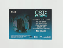 Load image into Gallery viewer, 2004 CSI Miami Series 1 Autographs #MI-A10 Ann Donahue
