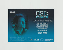 Load image into Gallery viewer, 2004 CSI Miami Series 1 Autographs #MI-A5 Tyler Jensen played by Brian Poth
