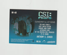 Load image into Gallery viewer, 2004 CSI Miami Series 1 Autographs #MI-A8 Anthony E Zuiker
