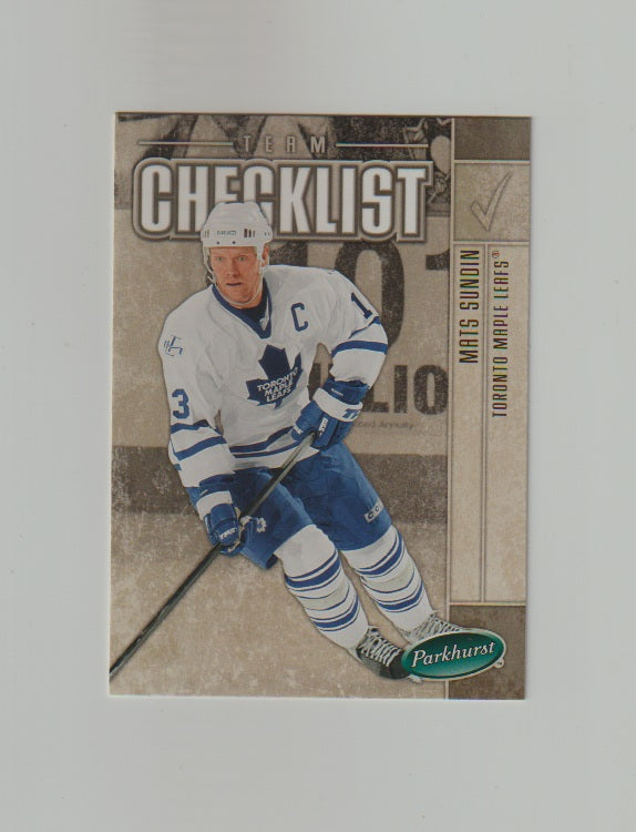 2005-06 Parkhurst Team Checklist #698 Mats Sundin