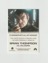 Load image into Gallery viewer, 2005 Star Trek Enterprise S4 Brian Thompson as Valdore Autograph
