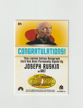 Load image into Gallery viewer, 2005 Star Trek The Original Series Arts and Images #A24 Joseph Ruskin as Galt Autograph
