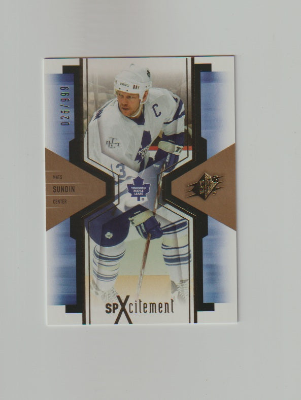 2006-07 SPx SPxcitement #X93 Mats Sundin