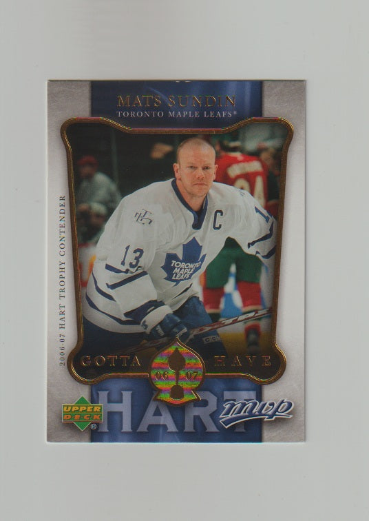 2006-07 Upper Deck MVP Gotta Have Hart #HH23 Mats Sundin