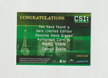 Load image into Gallery viewer, 2006 CSI Series 3 Autographs #CSIV3-A10 Conrad Eckle played by Marc Vann
