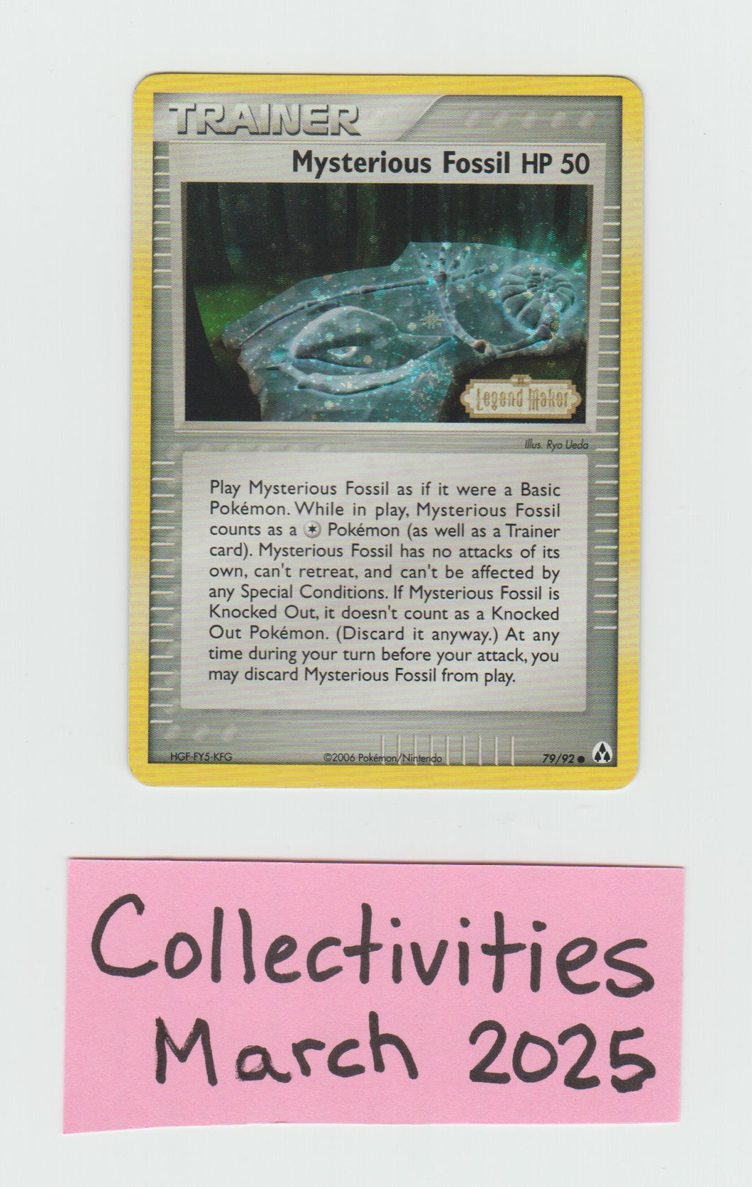 2006 EX Legend Maker Reverse Foil #79 Trainer Mysterious Fossil