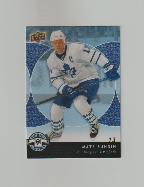 2007-08 UD Mini Jersey Collection #90 Mats Sundin