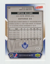 Load image into Gallery viewer, 2007-08 Upper Deck Victory Gold #59 Bryan McCabe
