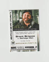 Load image into Gallery viewer, 2007 Spider-Man 3 Autographs Brent Briscoe as Garbage Man
