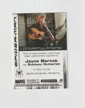 Load image into Gallery viewer, 2007 Spider-Man 3 Autographs Jayce Bartok as Subway Guitarist
