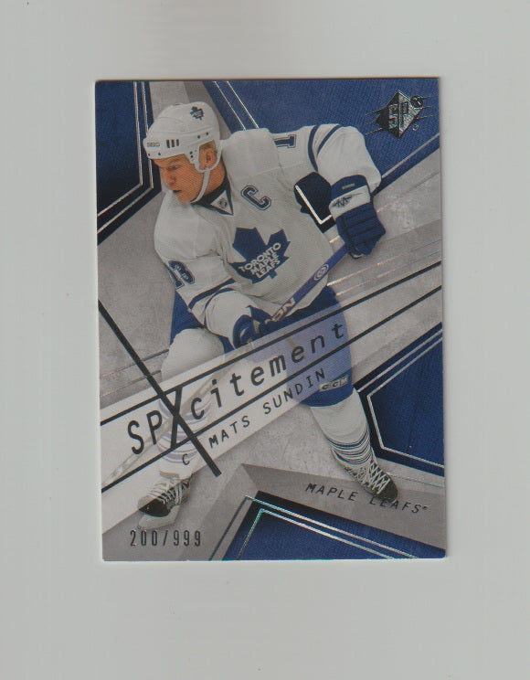 2008-09 SPx SPxcitement #X42 Mats Sundin