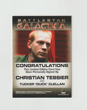 Load image into Gallery viewer, 2008 Battlestar Galactica Season 3 Autographs Christian Tessier as Tucker Clellan
