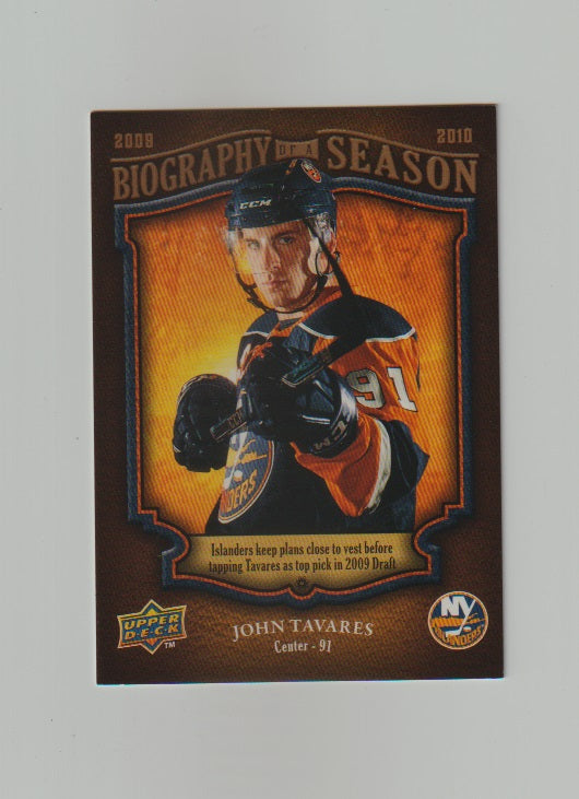 2009-10 Upper Deck Biography of a Season #BOS4 John Tavares