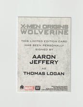 Load image into Gallery viewer, 2009 X-Men Origins Wolverine Autographs Aaron Jeffrey as Thomas Logan
