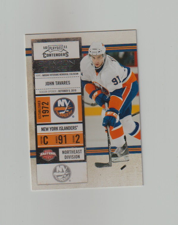 2010-11 Playoff Contenders #12 John Tavares