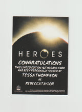 Load image into Gallery viewer, 2010 Heroes Archives Autographs Tessa Thompson as Rebecca Taylor
