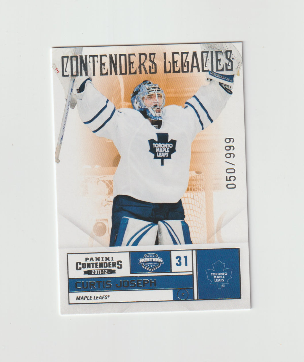 2011-12 Panini Contenders Contenders Legacies #160 Curtis Joseph