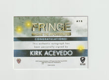 Load image into Gallery viewer, 2012 Fringe Seasons 1 &amp; 2 Autographs #A-12 Kirk Acevedo as Charlie Francis
