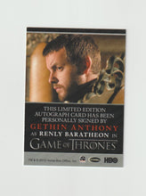 Load image into Gallery viewer, 2013 Game of Thrones Season 2 Bordered Autographs Gethin Anthony as Renly Baratheon
