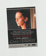 Load image into Gallery viewer, 2013 Game of Thrones Season 2 Bordered Autographs Kate Dickie as Lysa Arryn
