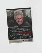 Load image into Gallery viewer, 2013 Game of Thrones Season 2 Bordered Autographs Simon Armstrong as Qhorin Halfhand
