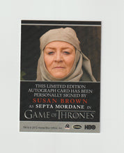 Load image into Gallery viewer, 2013 Game of Thrones Season 2 Bordered Autographs Susan Brown as Septa Mordane
