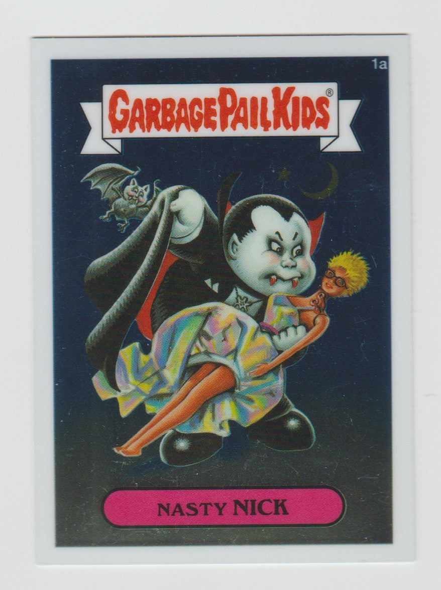 2013 Garbage Pail Kids Chrome Series 1 #1a Nasty Nick