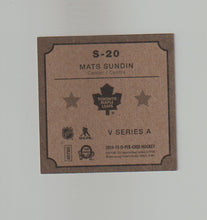 Load image into Gallery viewer, 2014-15 O-Pee-Chee V Series A #S-20 Mats Sundin
