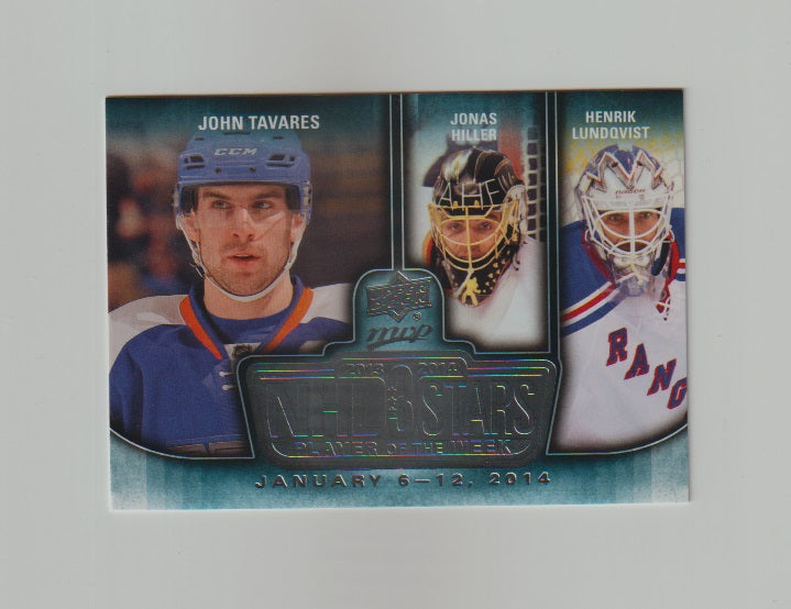 2014-15 Upper Deck MVP NHL Three Stars Player of the Week #3SW-01.13.14 John Tavares, Henrik Lundqvist & Jonas Hiller