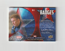Load image into Gallery viewer, 2014 Captain America The Winter Soldier Badges #B-1 Captain America
