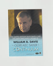 Load image into Gallery viewer, 2014 Continuum Seasons 1 &amp; 2 Full Bleed Autographs William B Davis as Older Alec Sadler
