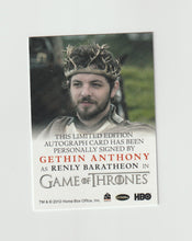 Load image into Gallery viewer, 2014 Game of Thrones Season 3 Full Bleed Autographs Gethin Anthony as Renly Baratheon
