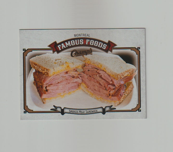 2015-16 Upper Deck Champs Famous Foods #FF-2 Smoked Meat Sandwich