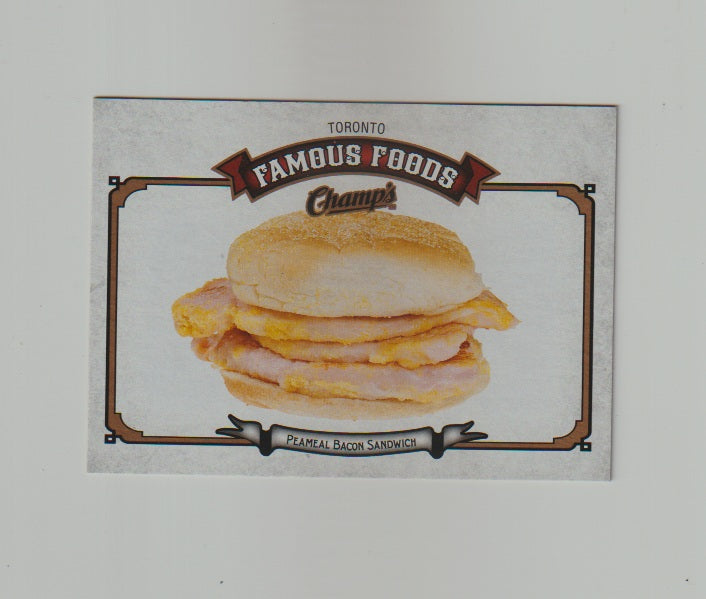 2015-16 Upper Deck Champs Famous Foods #FF-3 Peameal Bacon Sandwich