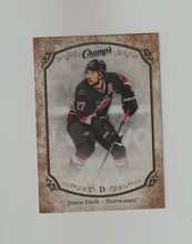 Load image into Gallery viewer, 2015-16 Upper Deck Champs Gold Variant Back #77 Justin Faulk

