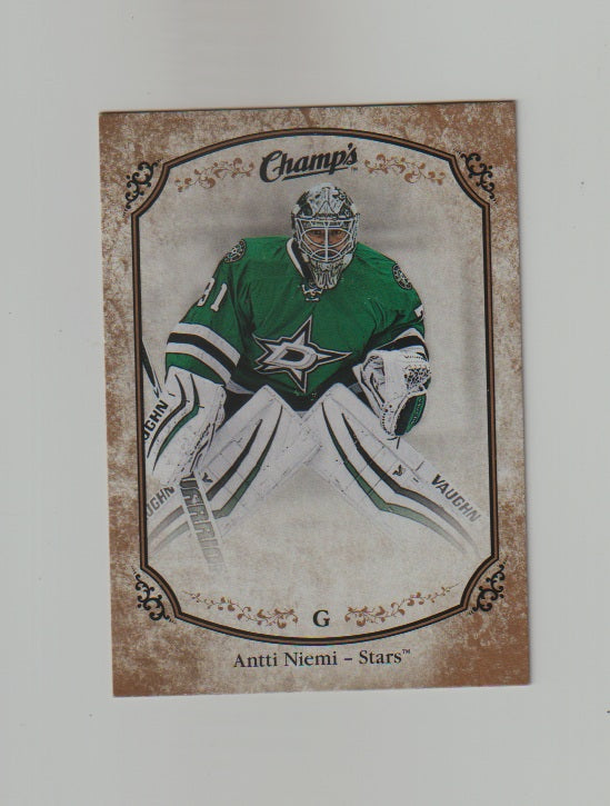 2015-16 Upper Deck Champs Gold Variant Back #7 Antti Niemi