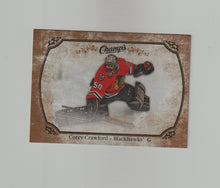 Load image into Gallery viewer, 2015-16 Upper Deck Champs Gold Variant Front #103 Corey Crawford
