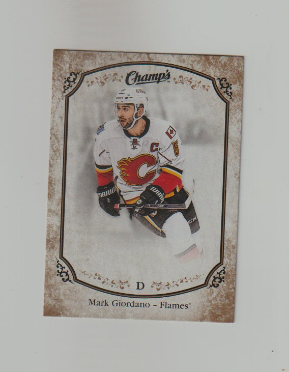 2015-16 Upper Deck Champs Gold Variant Front #108 Mark Giordano