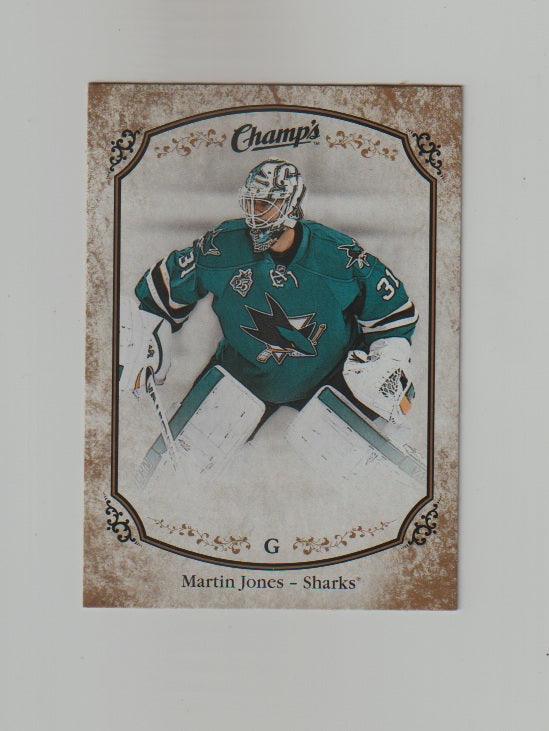 2015-16 Upper Deck Champs Gold Variant Front #119 Martin Jones