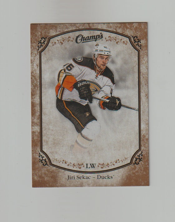2015-16 Upper Deck Champs Gold Variant Front #124 Jiri Sekac
