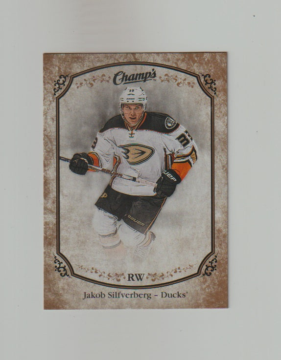 2015-16 Upper Deck Champs Gold Variant Front #149 Jakob Silfverberg