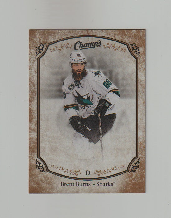 2015-16 Upper Deck Champs Gold Variant Front #16 Brent Burns