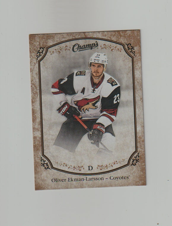 2015-16 Upper Deck Champs Gold Variant Front #197 Oliver Ekman-Larsson