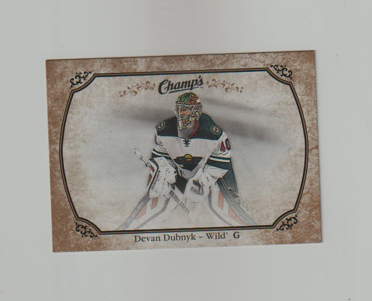 2015-16 Upper Deck Champs Gold Variant Front #206 Devan Dubnyk
