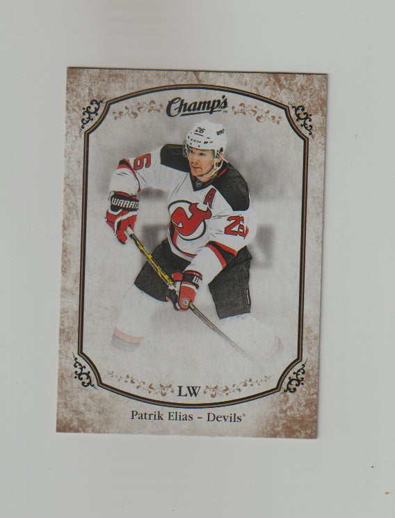 2015-16 Upper Deck Champs Gold Variant Front #33 Patrik Elias
