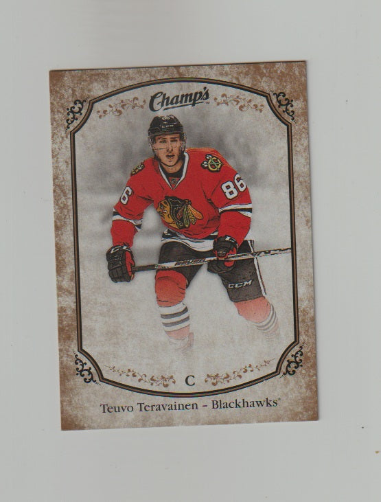 2015-16 Upper Deck Champs Gold Variant Front #37 Teuvo Teravainen