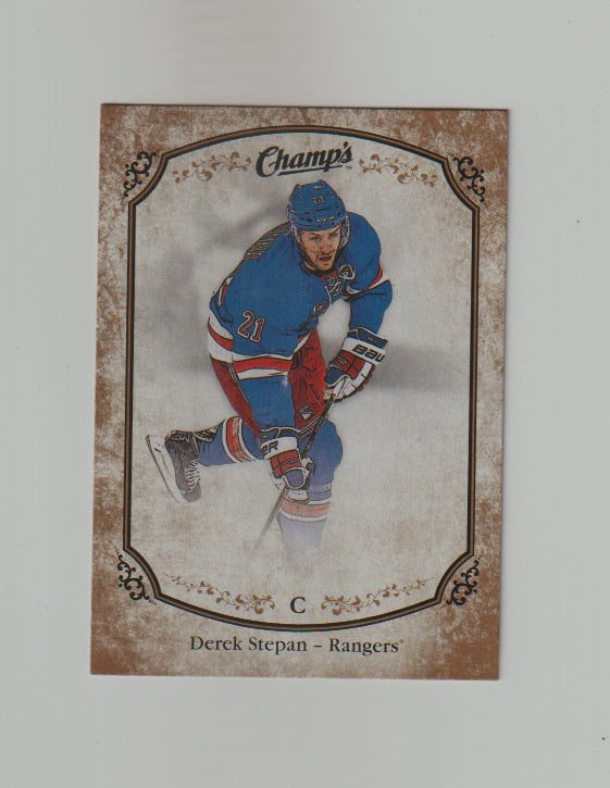 2015-16 Upper Deck Champs Gold Variant Front #80 Derek Stepan